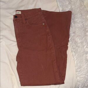 MADEWELL Terracotta High-Waisted Wide Leg Pants